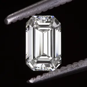 0.88ct GIA CERTIFIED I VS2 EMERALD CUT DIAMOND 6.8mm LONG LOOSE NATURAL STEP CUT