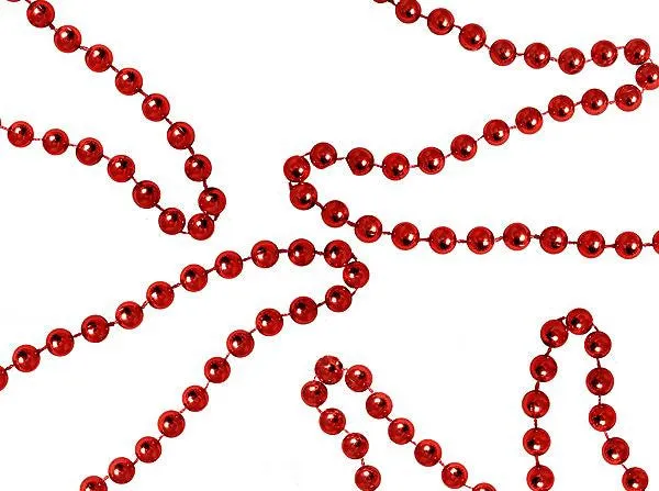 100' Christmas Traditions Red Beaded Christmas Garland - Commercial Length