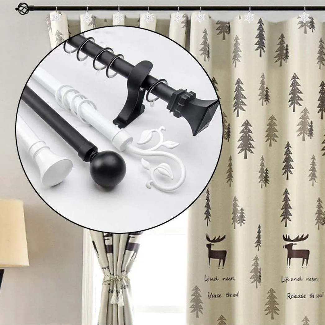 12-Pieces: Christmas Shower Curtain Anti-Rust Hooks