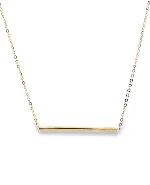 14K Yellow Gold Bar Necklace