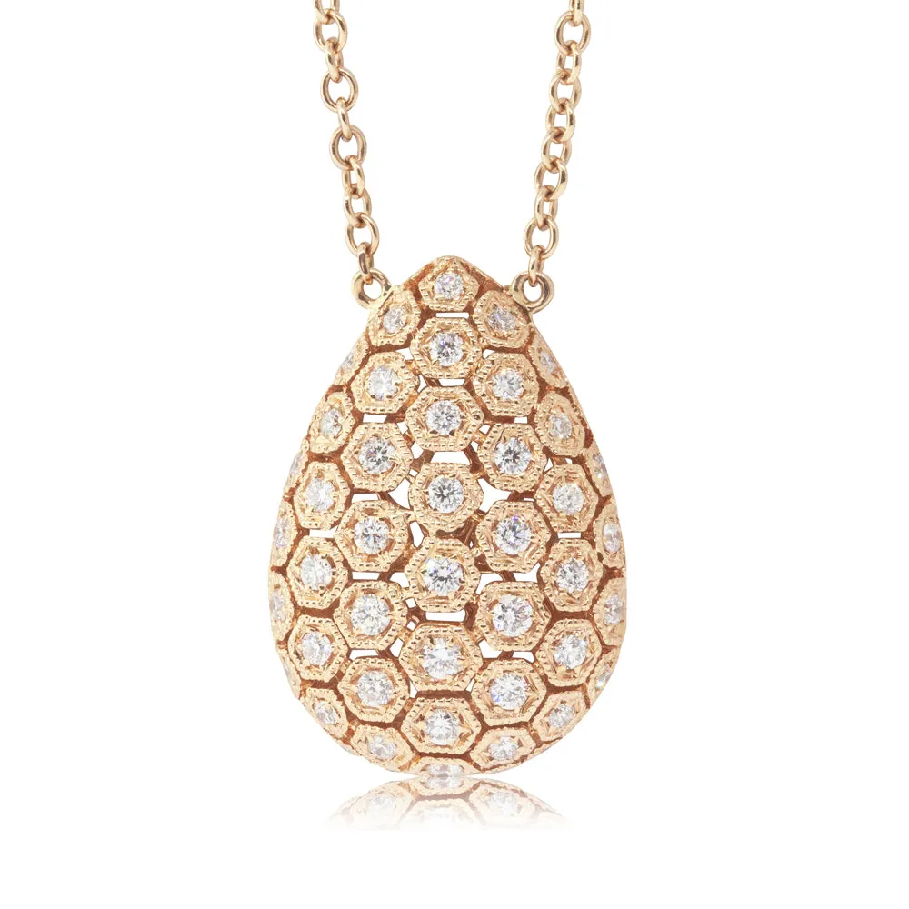 18ct Rose Gold Diamond Necklace