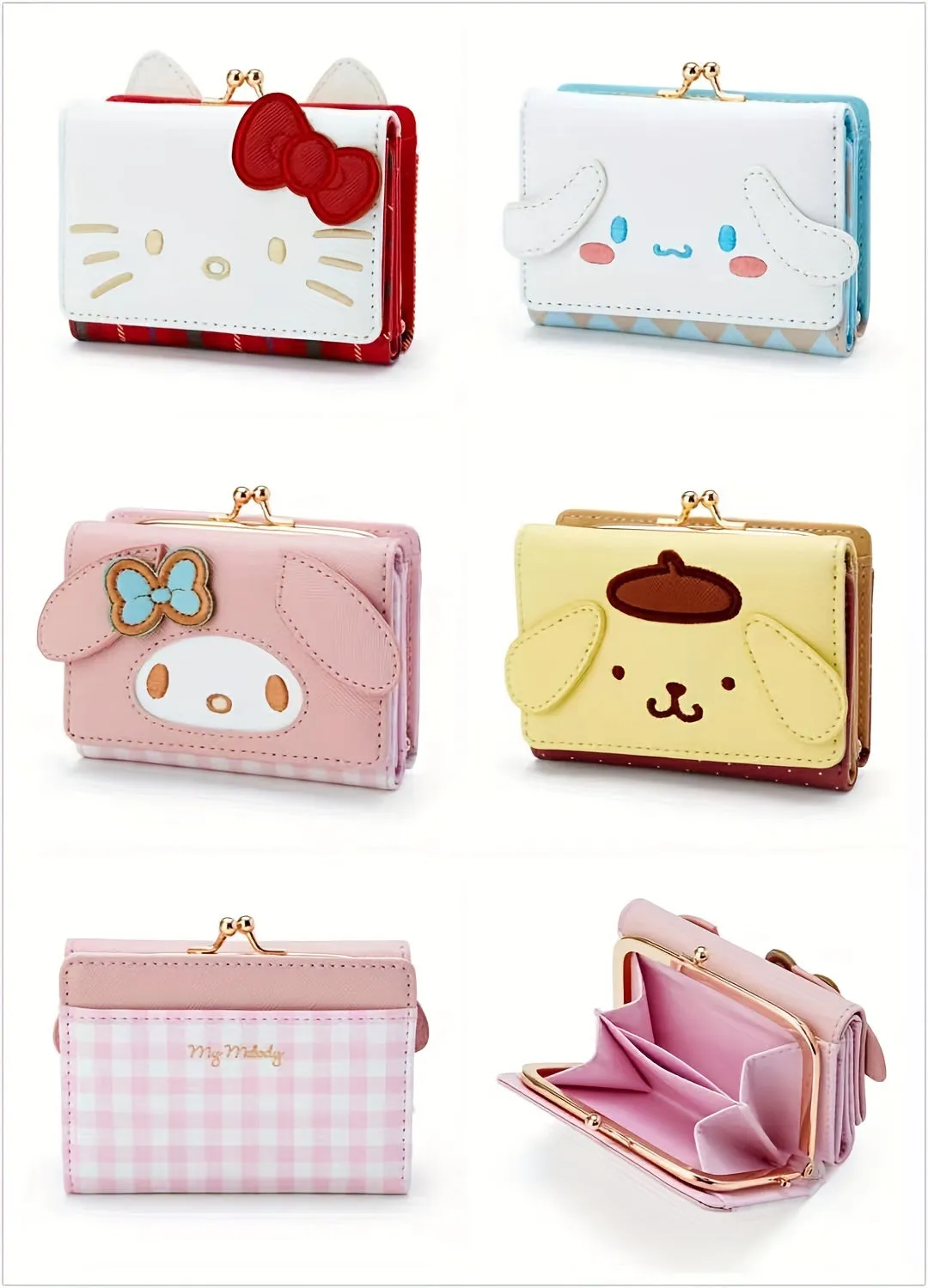 1pc Sanrio Sweetheart Wallet - Adorable Anime Cartoon Design, Fashionable Clutch Bag for Daily Chic Style