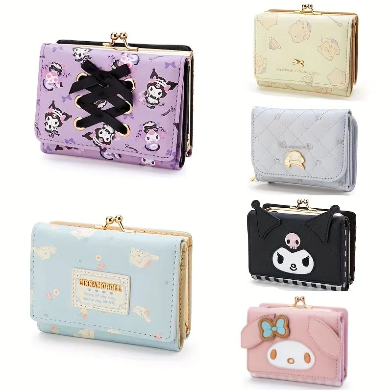 1pc Sanrio Sweetheart Wallet - Adorable Anime Cartoon Design, Fashionable Clutch Bag for Daily Chic Style