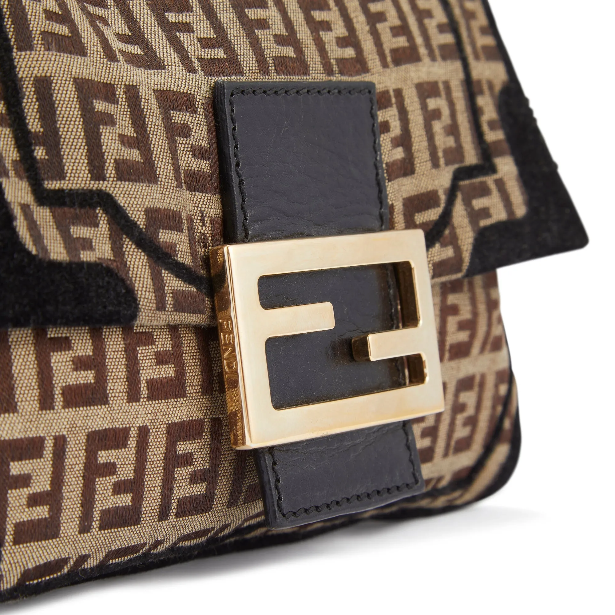 2007 Fendi Mini Mamma FF Motif Baguette Bag