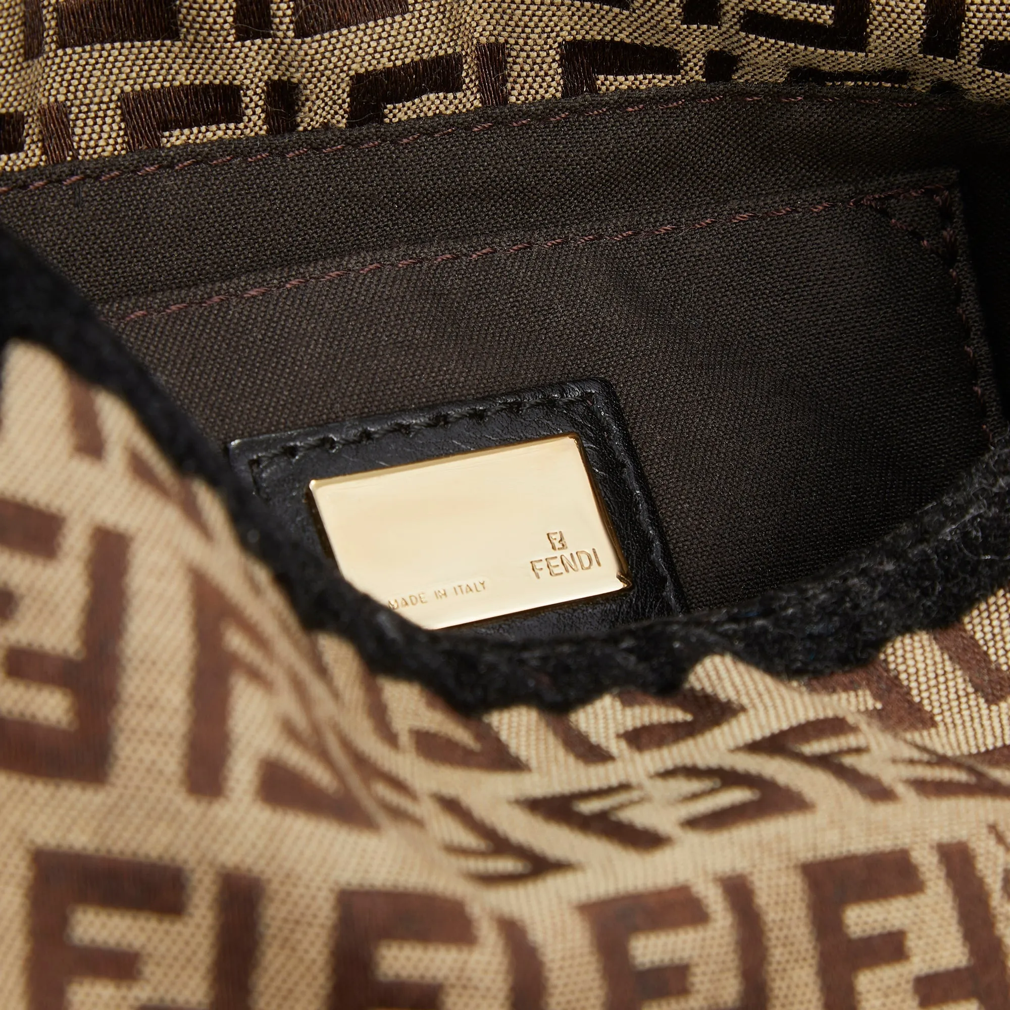 2007 Fendi Mini Mamma FF Motif Baguette Bag