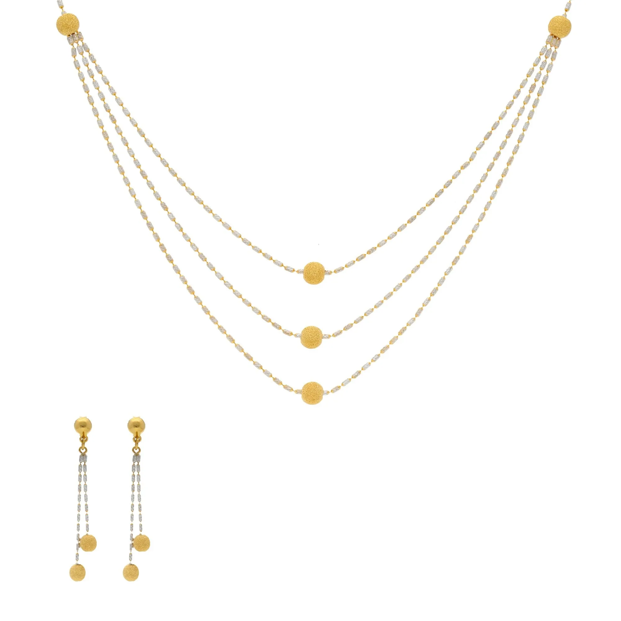 22K Gold Dazzling Singapore set w/ Earrings