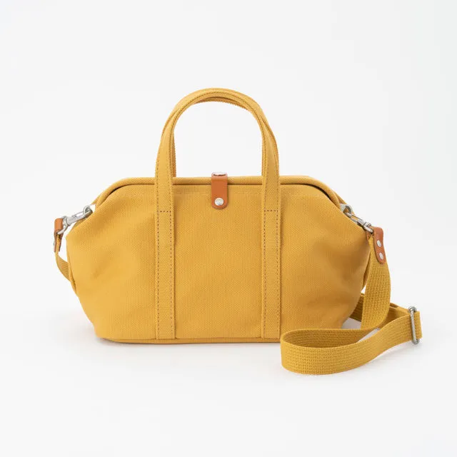 2WAY handbag/shoulder Bag - Doctors Bag Design / Mustard Yellow -