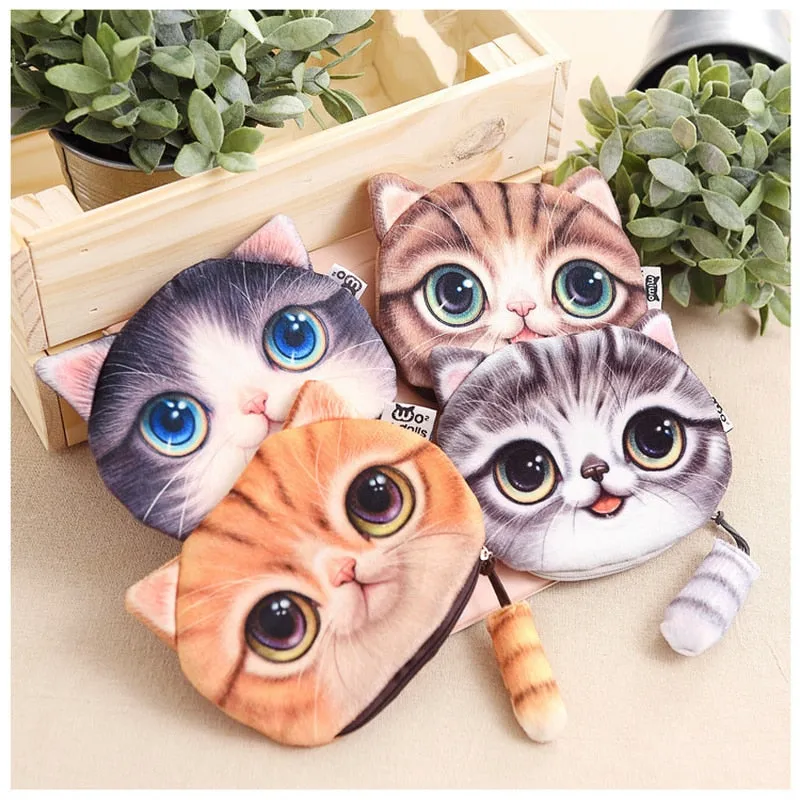 3D Cartoon Cat Wallet