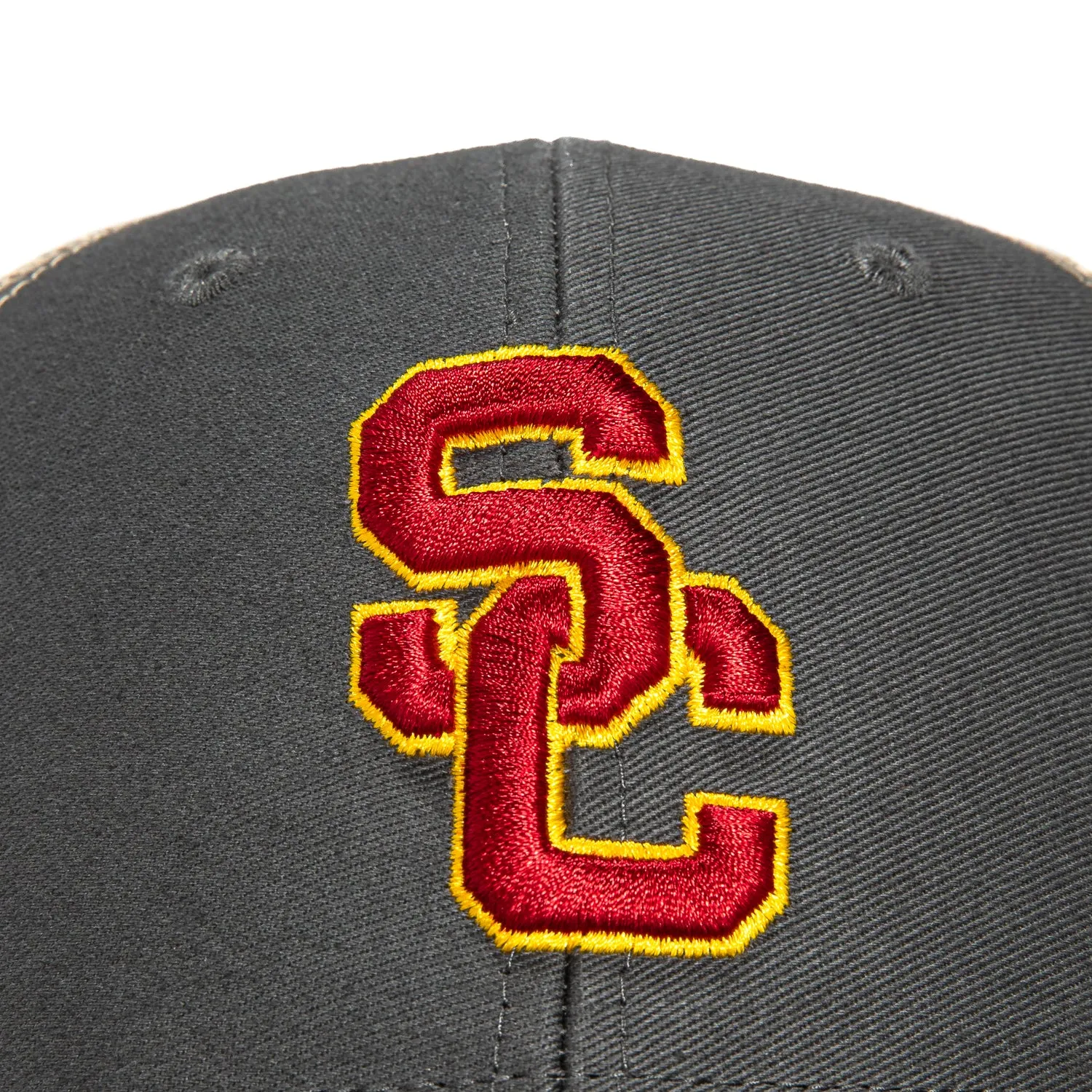 47 Brand MVP USC Trojans Snapback Flagship Trucker Hat - Charcoal