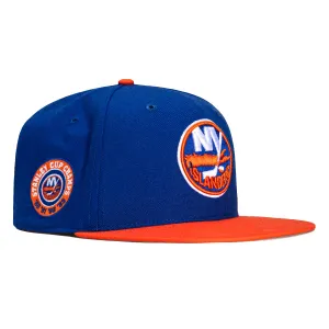 47 Brand Sureshot Captain New York Islanders Stanley Cup Champs Patch Snapback Hat - Royal, Orange