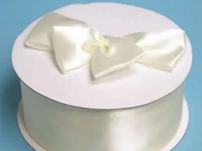 50 Yards 2" DIY Ivory Satin Ribbon Wedding Party Dress Favor Gift Craft