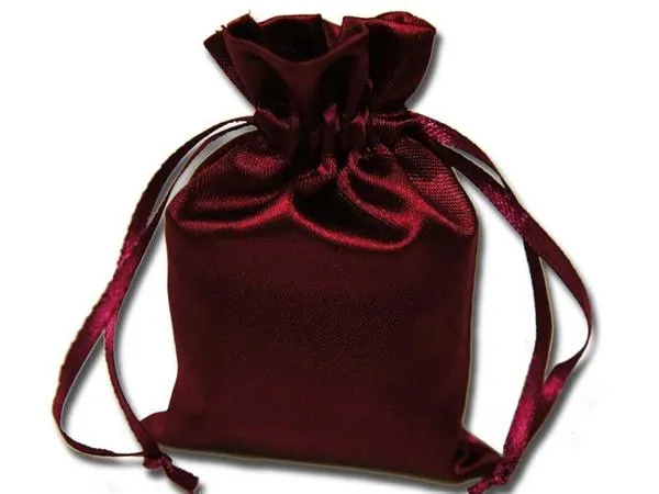 5x7 Eggplant Elegant Satin Bags - 12 pcs