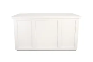 6' White Wooden Portable Bar