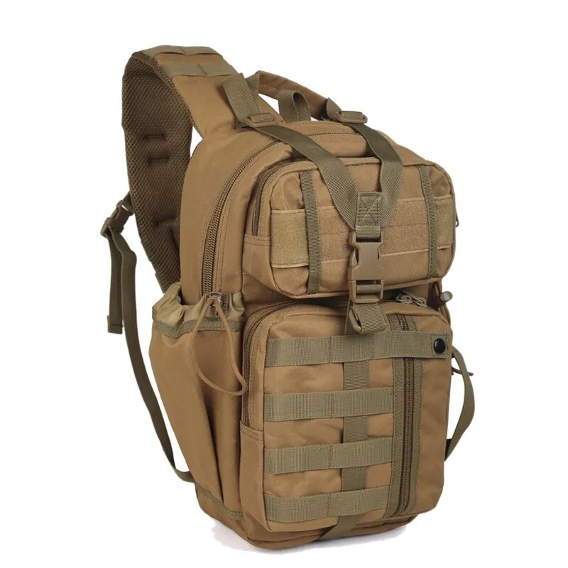 600D Tactical MOLLE Single Strap Sling Backpack 21L