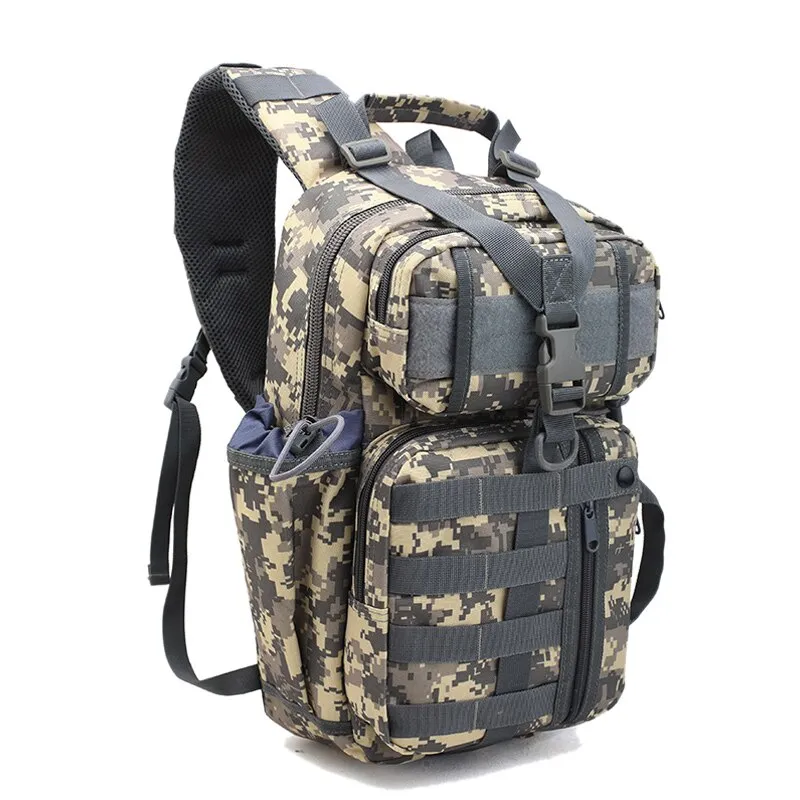 600D Tactical MOLLE Single Strap Sling Backpack 21L