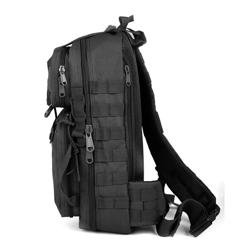 600D Tactical MOLLE Single Strap Sling Backpack 21L