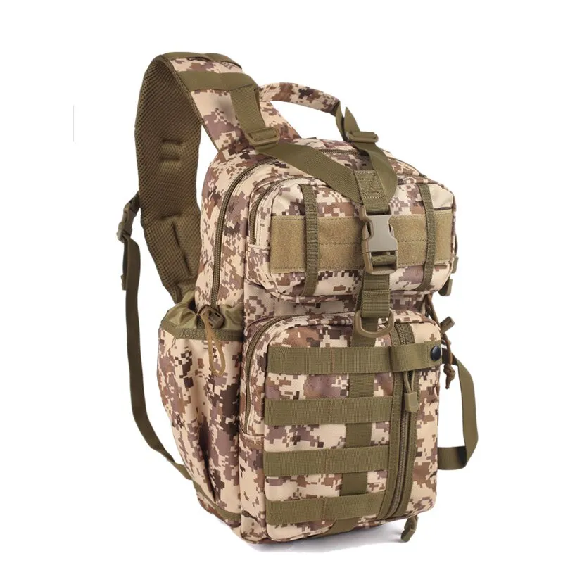 600D Tactical MOLLE Single Strap Sling Backpack 21L