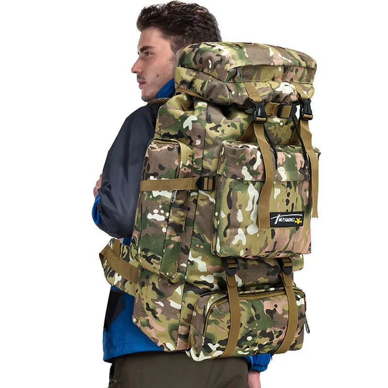 70L Large Capacity Backpack Nylon Waterproof Military Tactics Molle Army Bag