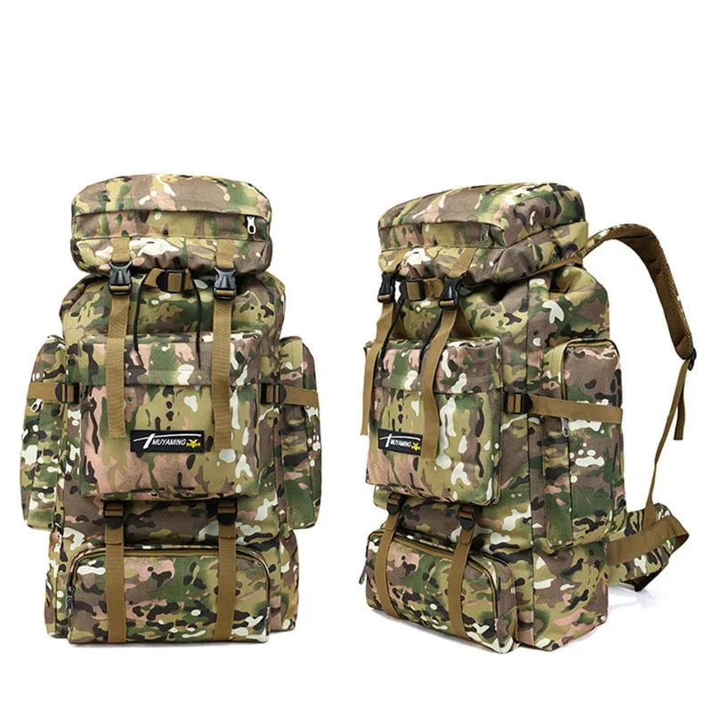 70L Large Capacity Backpack Nylon Waterproof Military Tactics Molle Army Bag