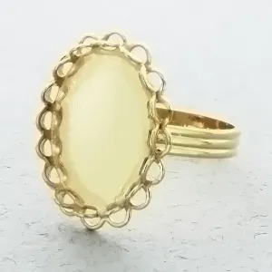 Adjustable Band Cabochon Mount 13 X 18mm Ring