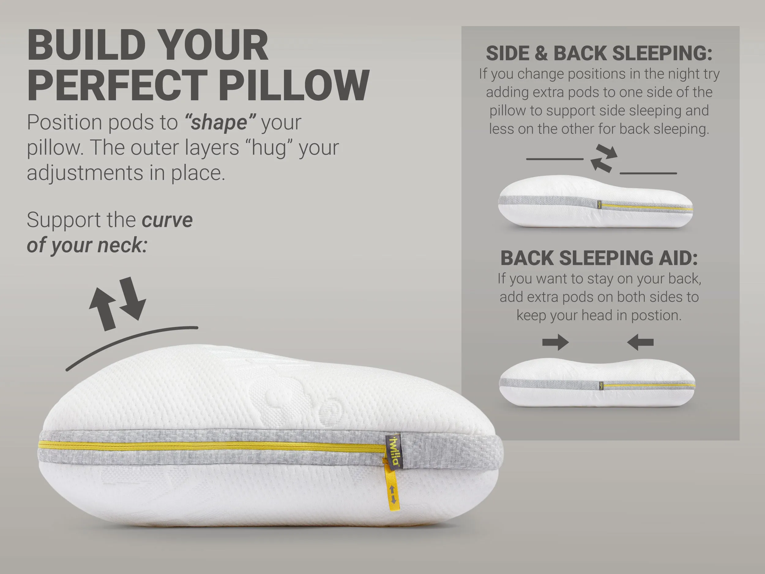 Adjustable Pillow  PODS