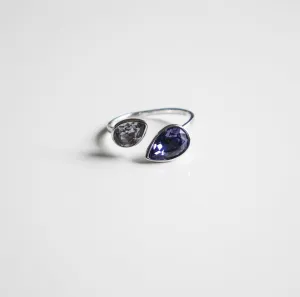 Always Purple Swarovski Crystal .925 Sterling Silver Ring