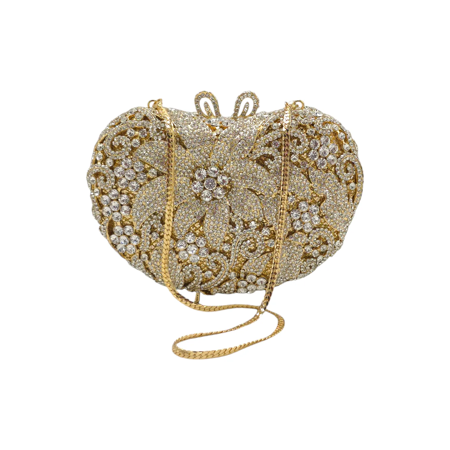 Apple Shaped Floral Clutch