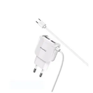 Awei Dual USB Ports Portable Fast Charger Power Adapter with Type-C Cable