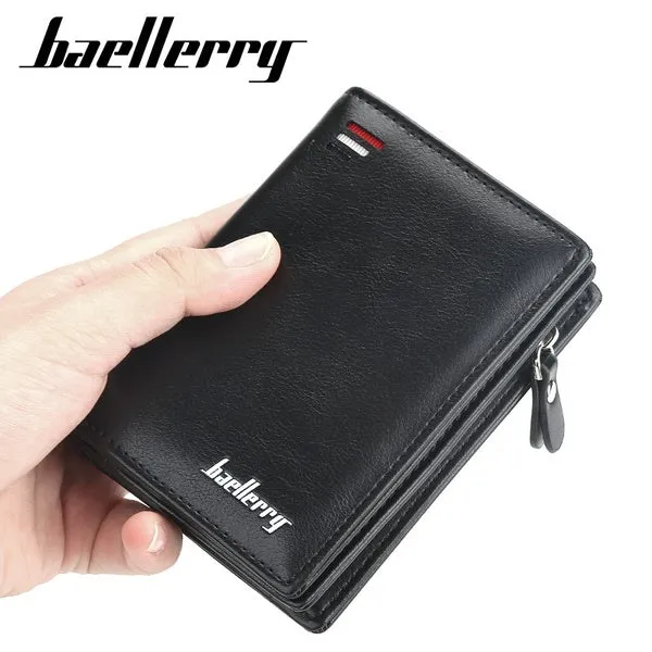 Baellerry Men's Zipper Short Fashion Wallet