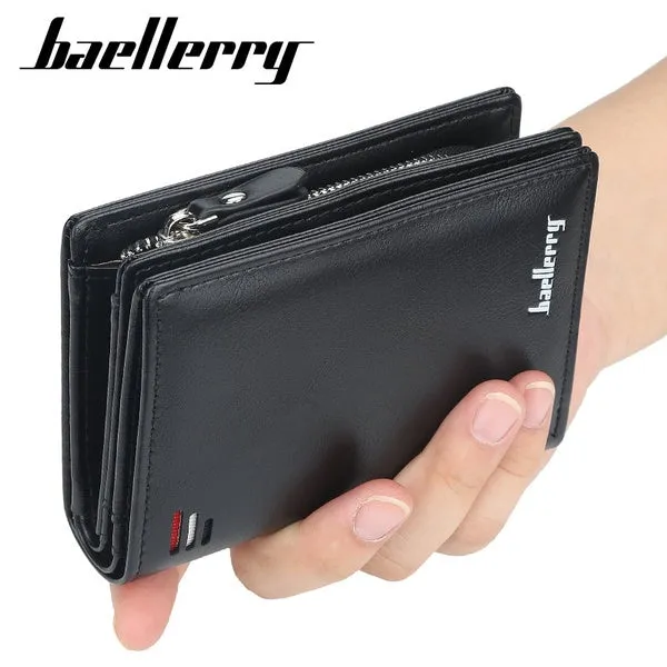 Baellerry Men's Zipper Short Fashion Wallet