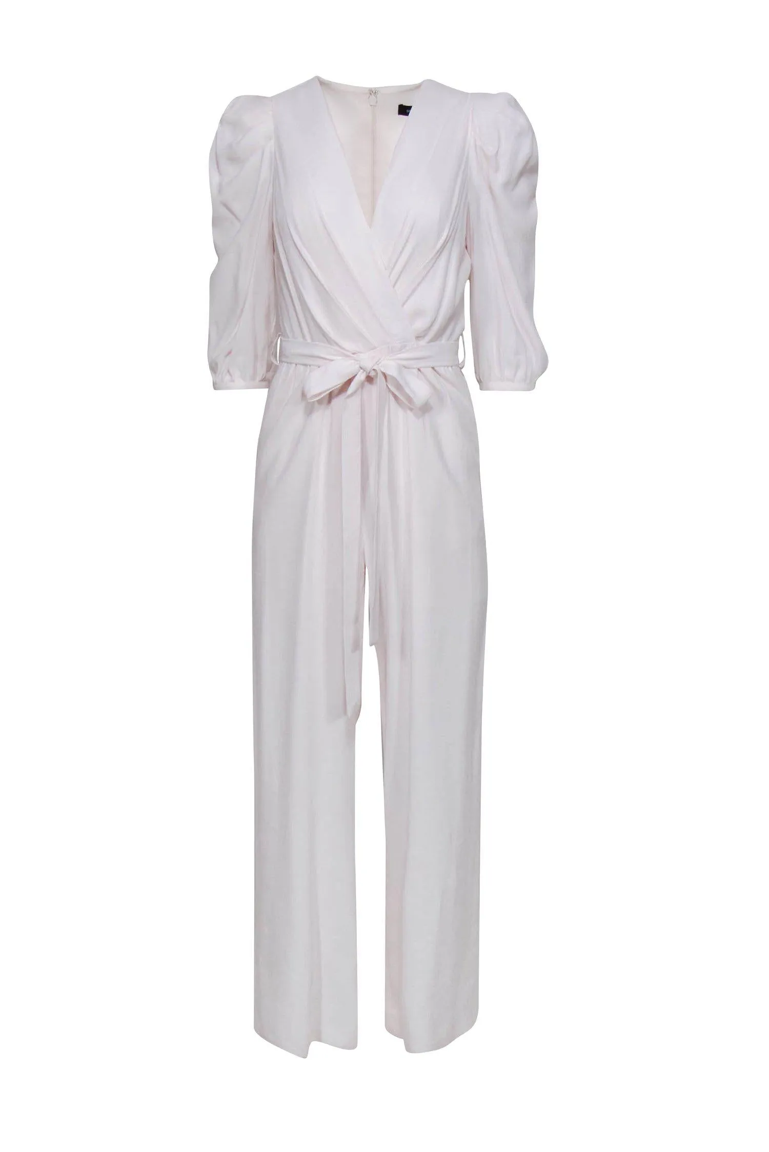 BCBG Max Azria - Pale Pink Puff Sleeve Wide Leg Jumpsuit Sz XXS