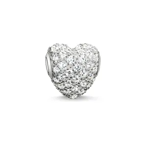 Bead "White Pavé Heart"