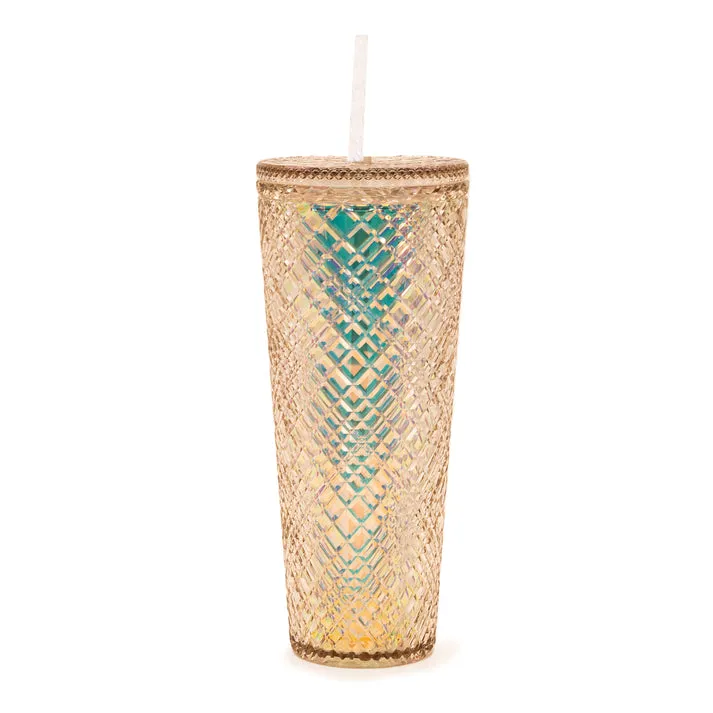 Bewaltz Tall Dazzling Jewel Holographic Tumbler - Gold