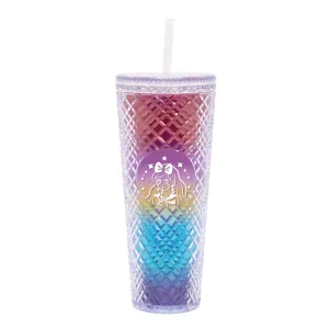 Bewaltz Tall Dazzling Jewel Holographic Tumbler - Rainbow