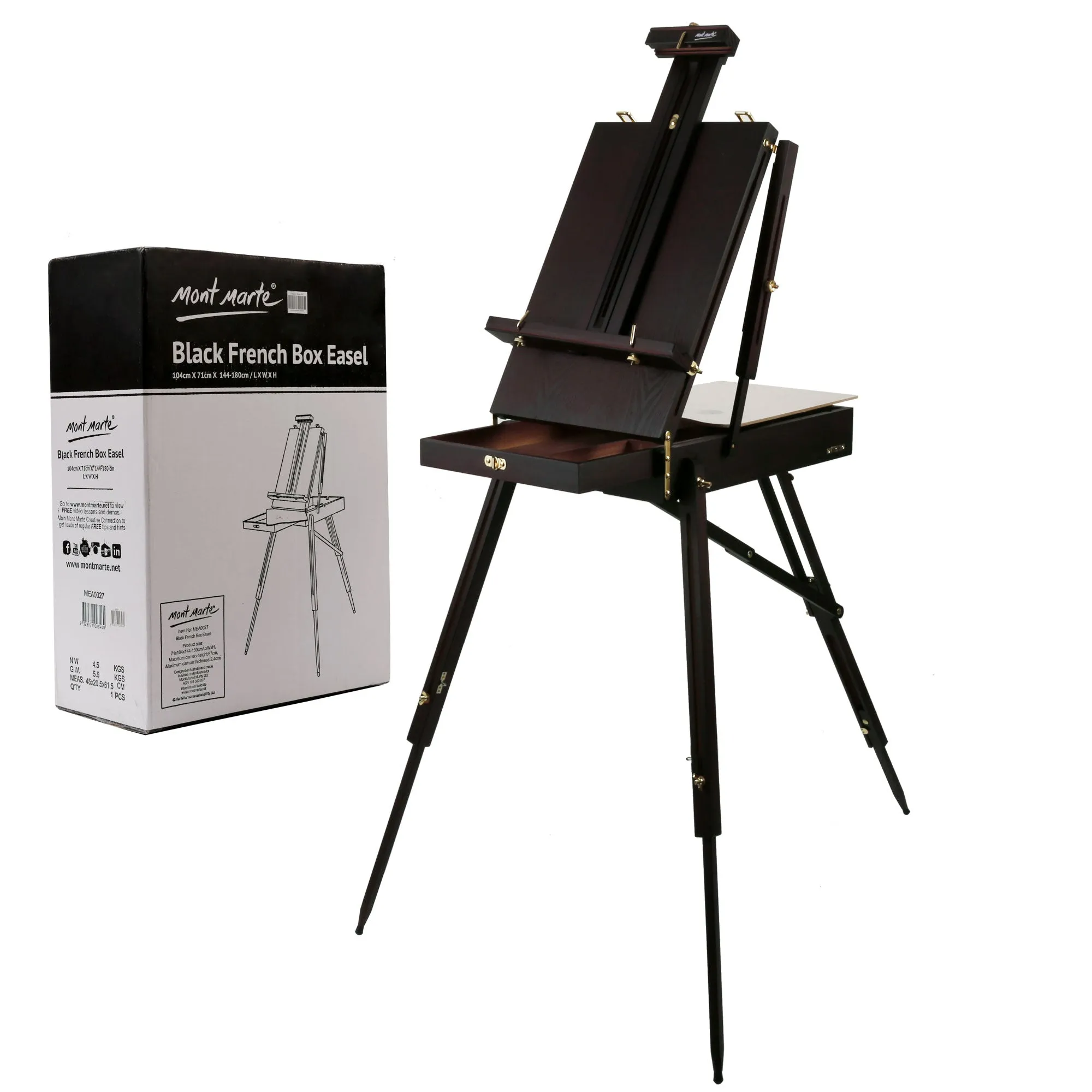 Black French Box Easel Signature