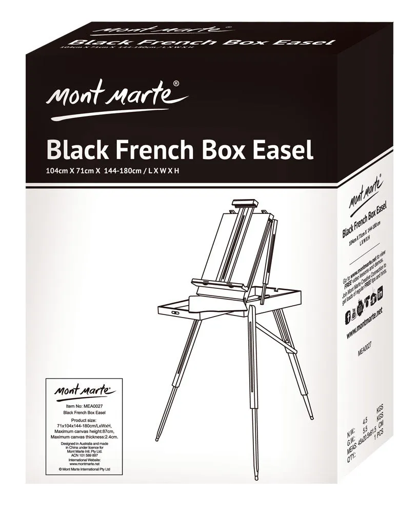 Black French Box Easel Signature