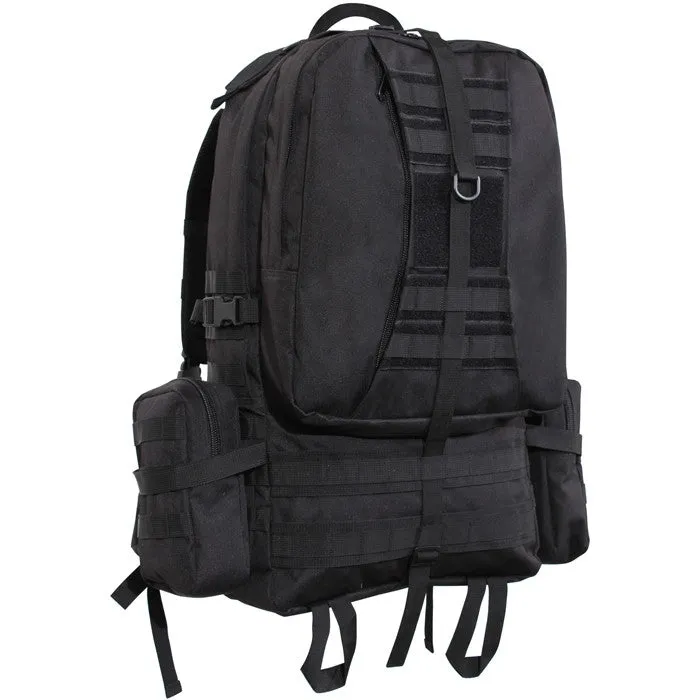 Black Tactical Global Deployment Assault Pack Deluxe Jumbo Camping Travel Backpack Bag