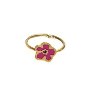 Blossom Adjustable Ring Magenta