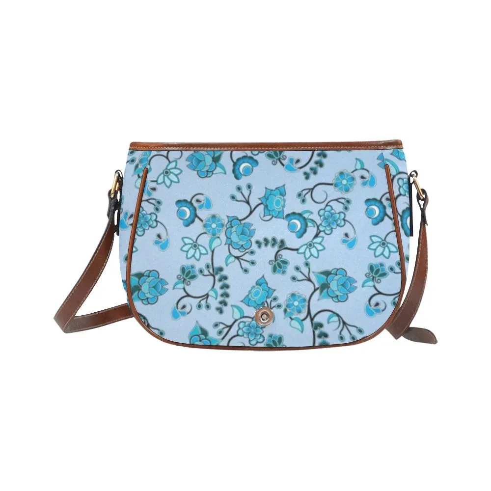 Blue Floral Amour Saddle Bag/Large