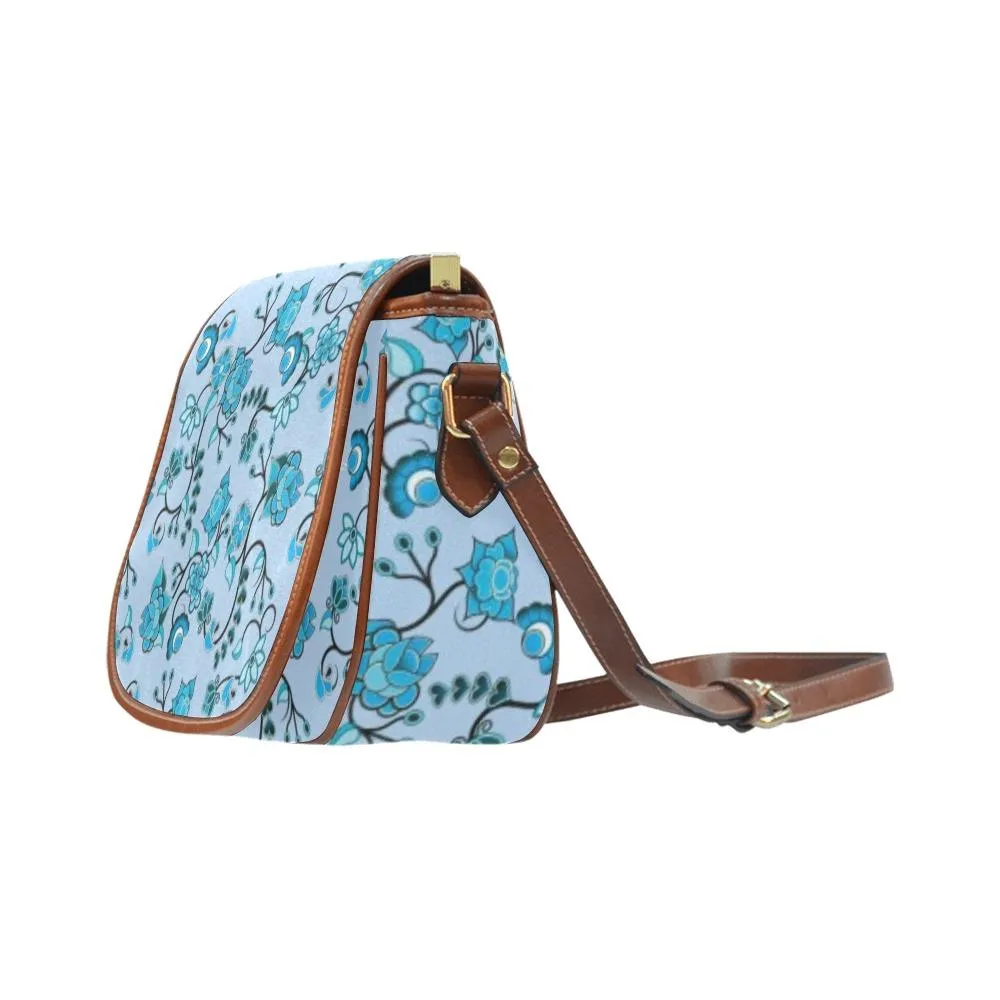 Blue Floral Amour Saddle Bag/Large