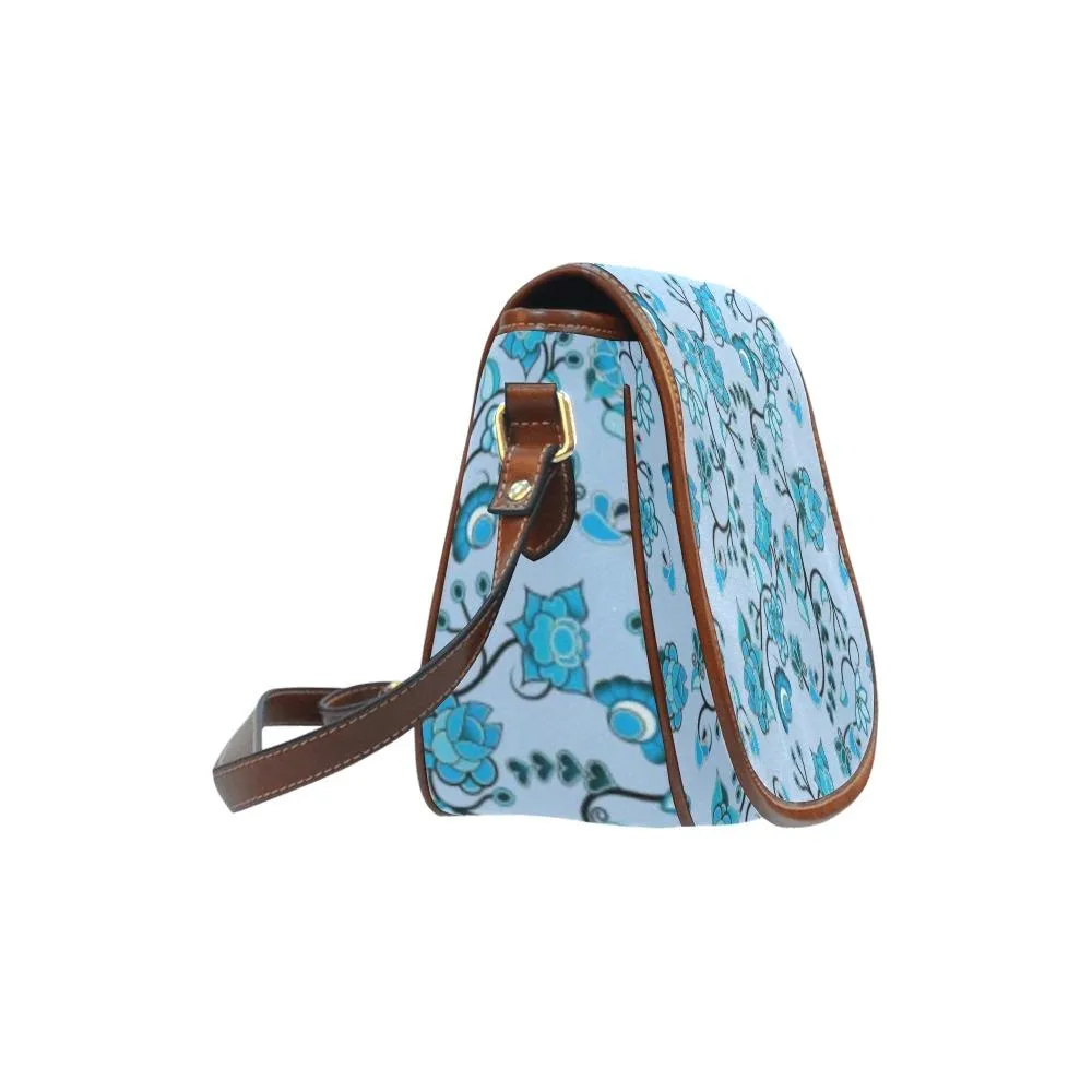 Blue Floral Amour Saddle Bag/Large