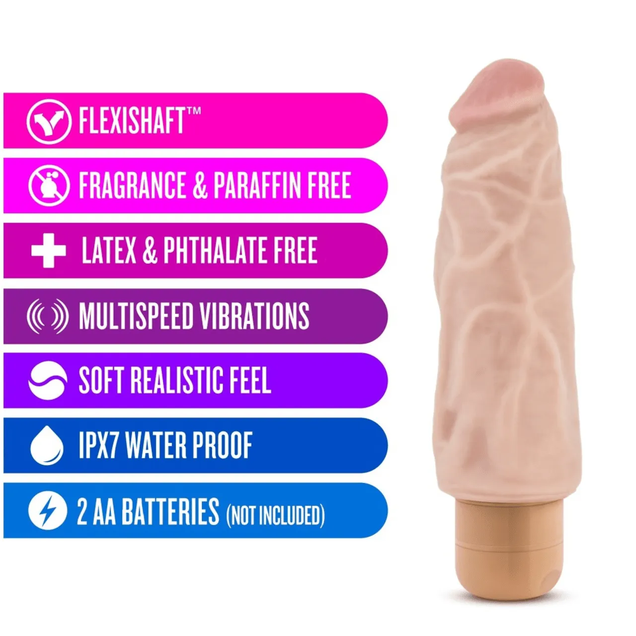 Blush Dr. Skin 7" Cock Vibe 9