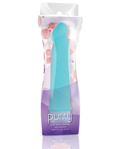 Blush Purity Silicone Vibrator - Blue