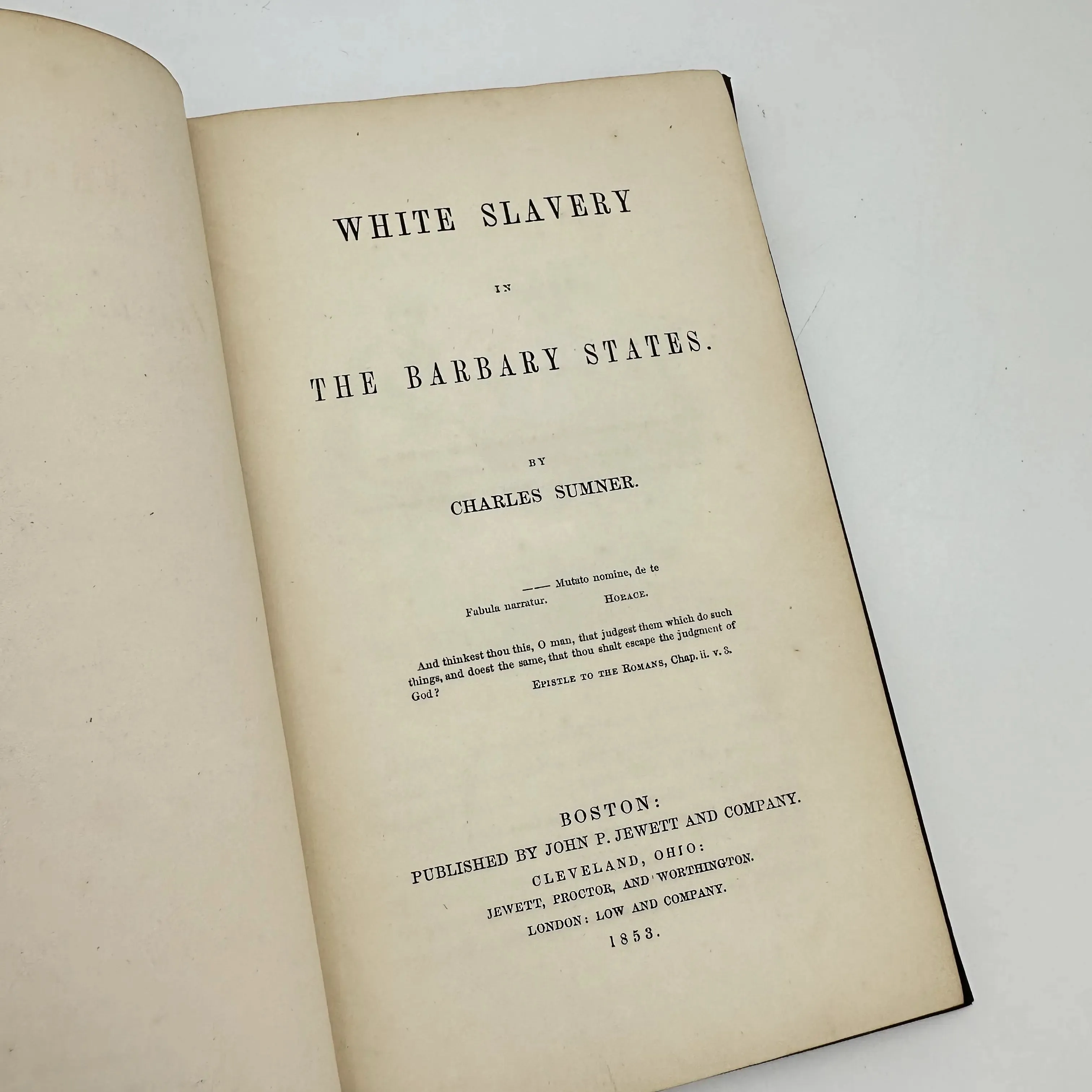 Books from the 1800s: Thirteen Months in the Rebel Army (1862), White Slavery in the Barbary States (1853), and Daniel Boone (1833)