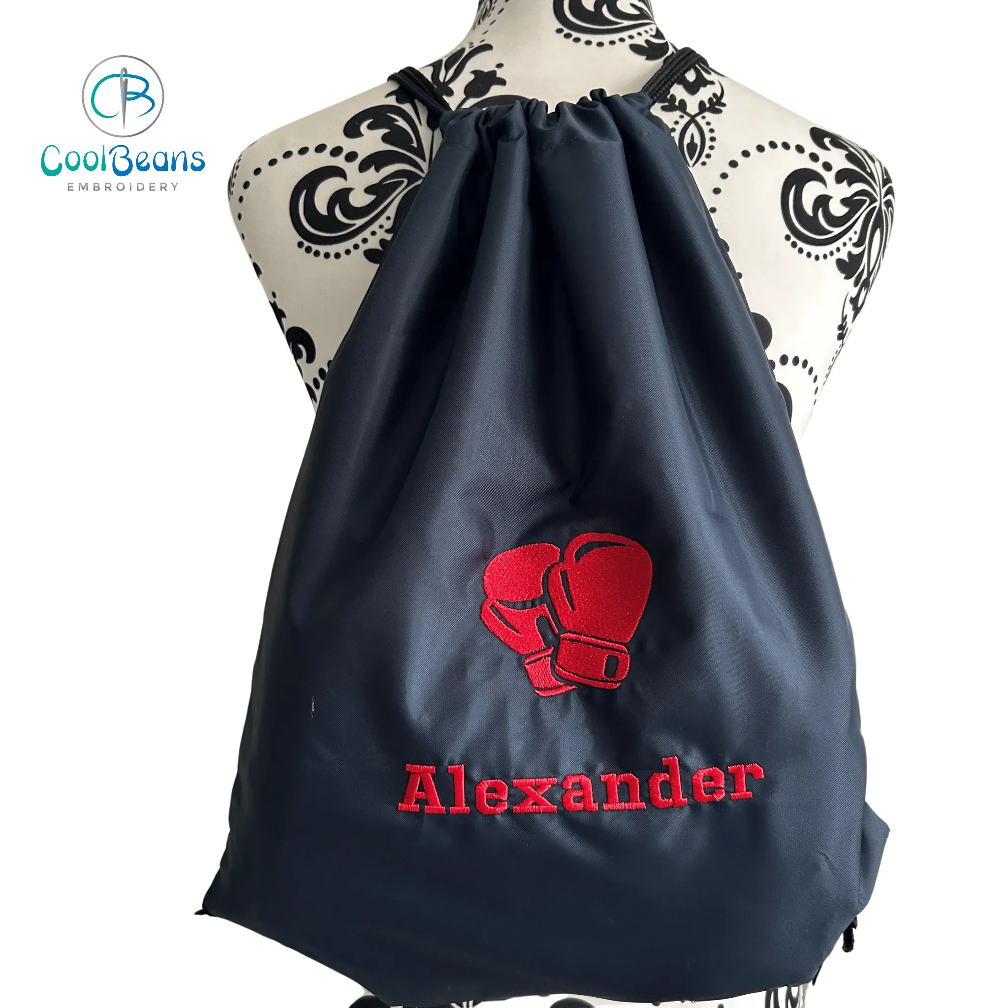 Boxing Gloves Drawstring Gym Bag - Personalised