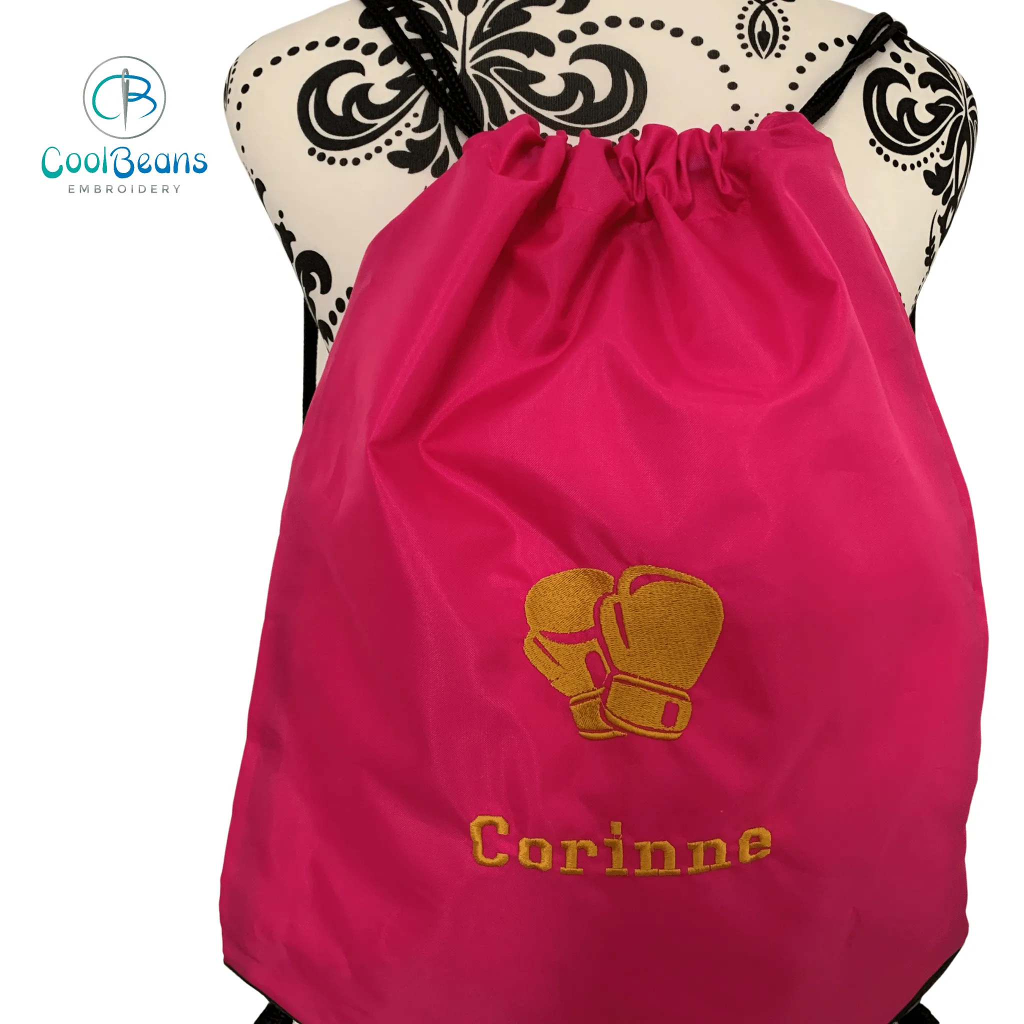 Boxing Gloves Drawstring Gym Bag - Personalised