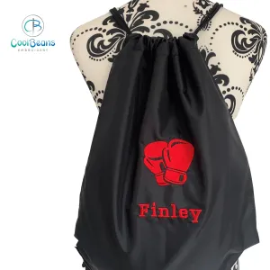 Boxing Gloves Drawstring Gym Bag - Personalised