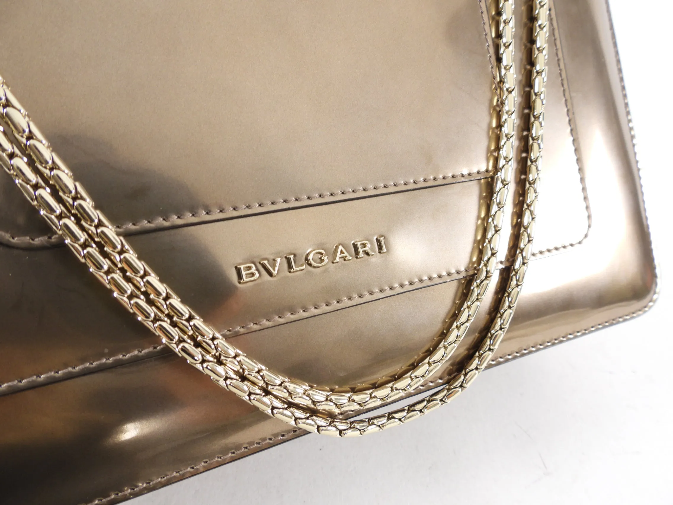 Bvlgari Metallic Leather Serpenti Forever Medium Flap Bag