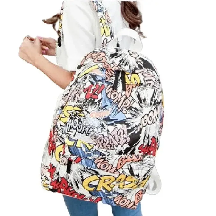 Cartoon Pop Art Graffiti Letter Backpack