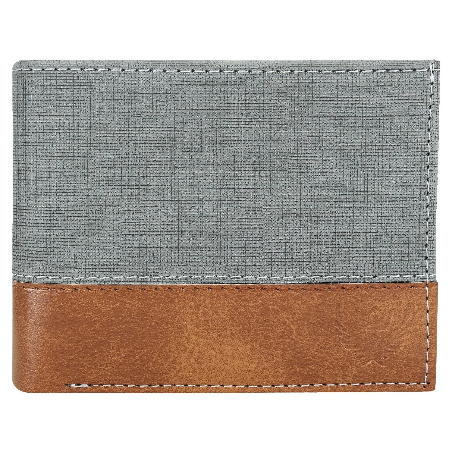 Casual Bi-Fold Wallet for Men (Gray,Tan)